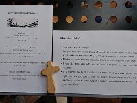 Prayer stations in the chapel for the retreat